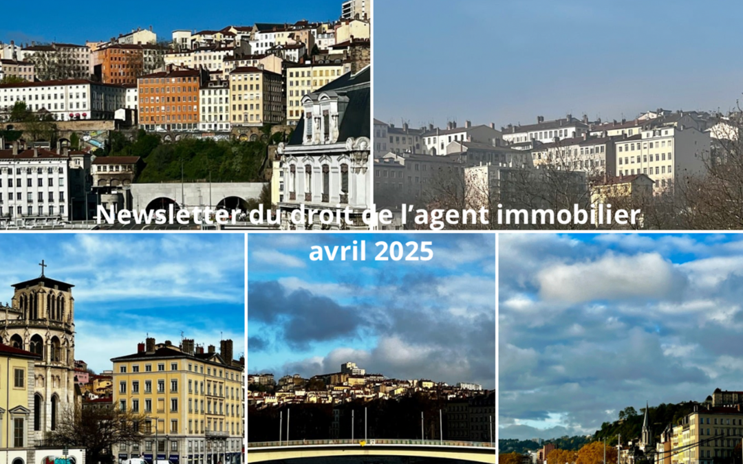Newsletter Droit de l’Agent Immobilier – Avril 2025